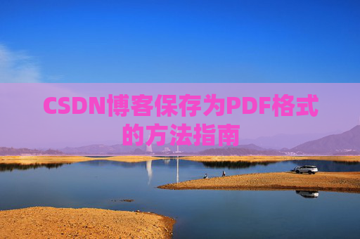 CSDN博客保存为PDF格式的方法指南